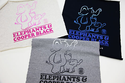 ELEPHANTS & COOPER BLACKテストプリント